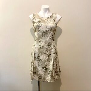 Vintage Lace Up Satin Dress